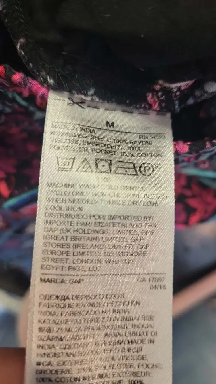 Gap Women's Boho Floral Medallion Tasseled Drawstring Pull-On Shorts, M